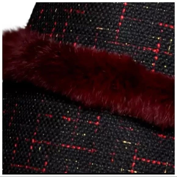 Gorgeous Fur Trim Tweed Long Jacket The Iphigenyah - Picture 11 of 12